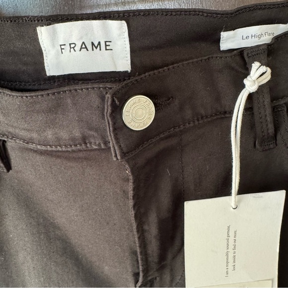 NWT Frame Denim Le High Flare Black Jeans, Size 31 - Picture 4 of 10